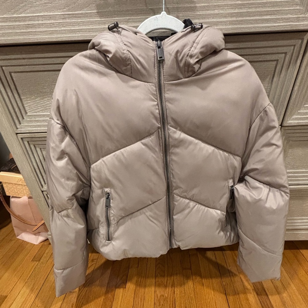Zara Taupe Puffer Jacket